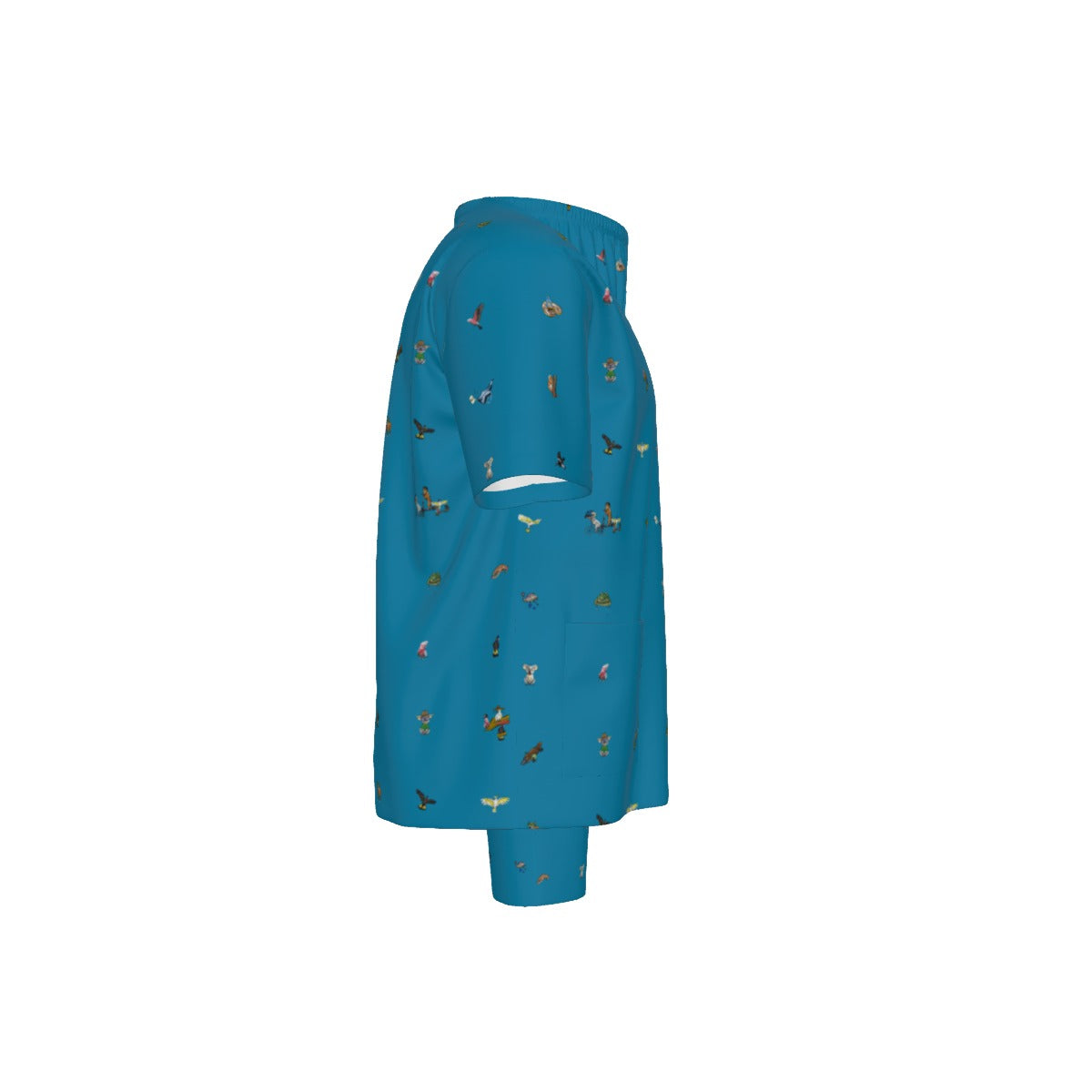 Doc Croc & The 3 Cockies Blue Scrub Set